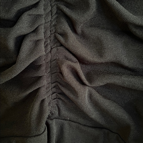 Astr Black Ruched Bodysuit - Picture 3 of 6